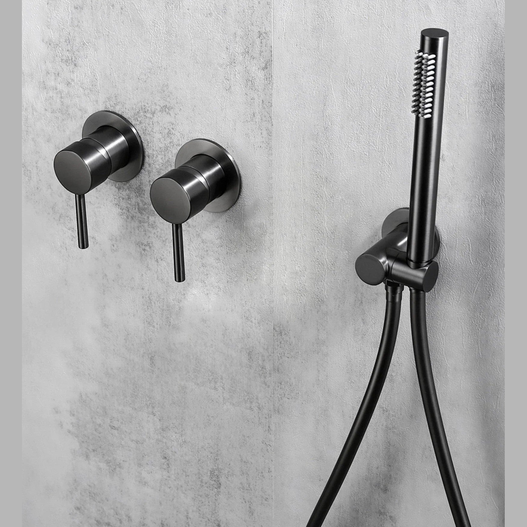 Ensemble de bain sur pieds gris brossé