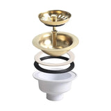 Bonde de vidange panier or brossé