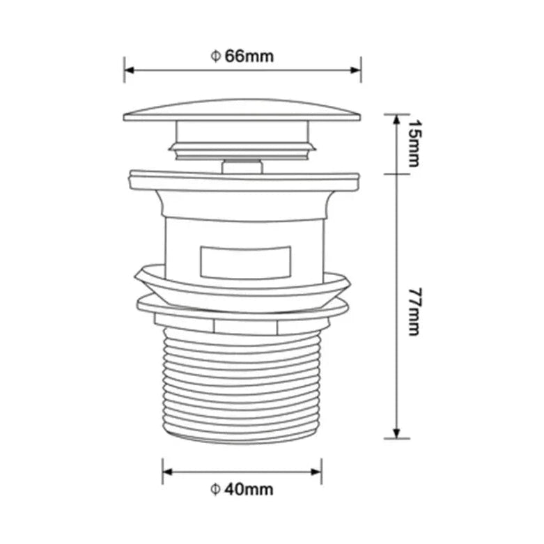 Bonde de vidange gris brossé
