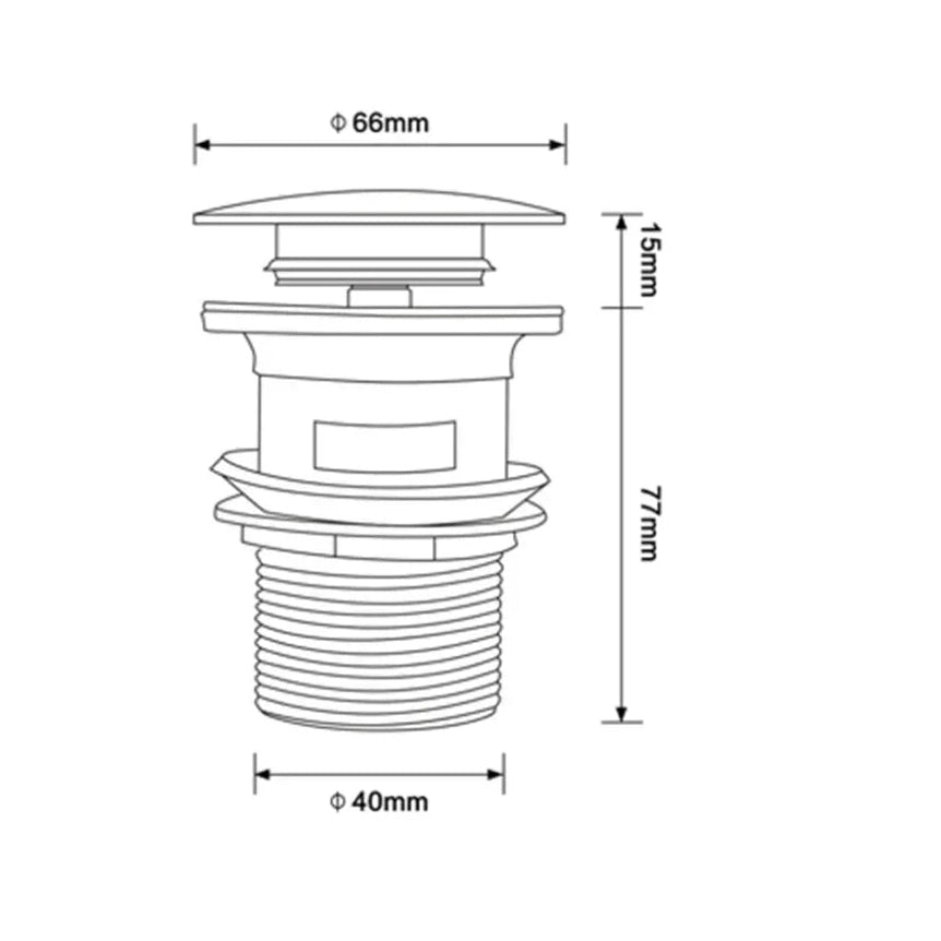 Bonde de vidange chromée