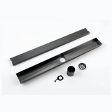 Caniveau de douche gri brossé