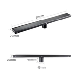 Caniveau de douche gri brossé