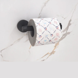 Support papier WC noir mate strié