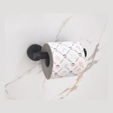 Support papier WC noir mate strié