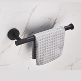 Porte-serviettes noir mate strié