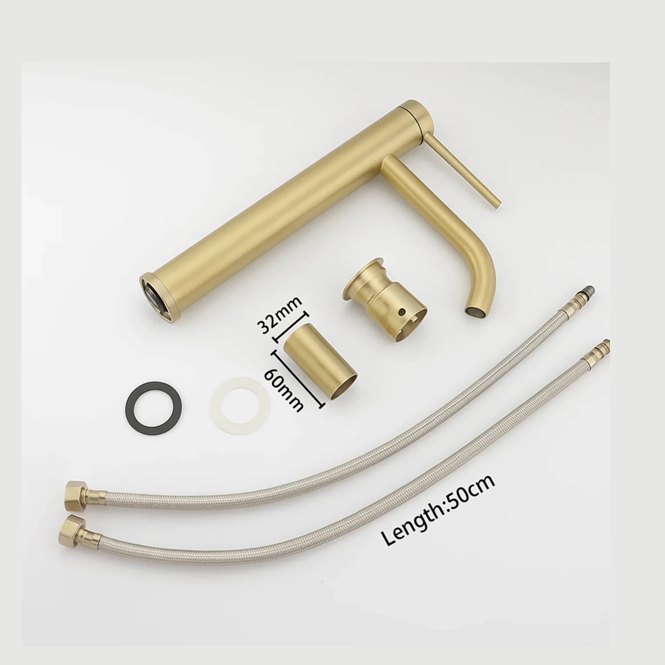 Mitigeur de salle de bain or brossé