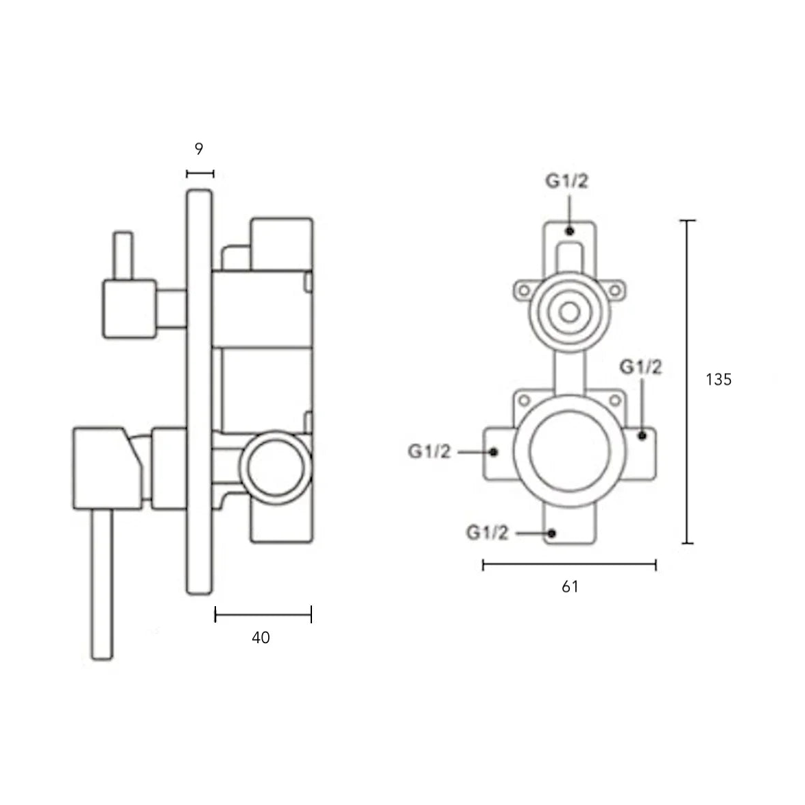 Ensemble de bain encastré or rose brossé