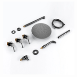 Colonne de douche & bain encastré gris brossé