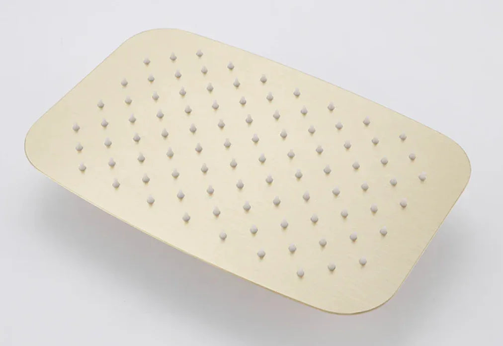 Ciel de pluie rectangulaire or brossé