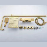 Colonne de douche et bain or brossé