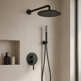 Colonne de douche encastrée noir mate