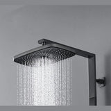 Colonne de douche et bain gris brossé