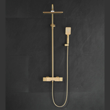 Colonne de douche et bain or brossé