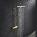 Colonne de douche et bain or brossé