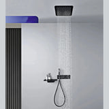 Colonne de douche et bain encastrée noir mate