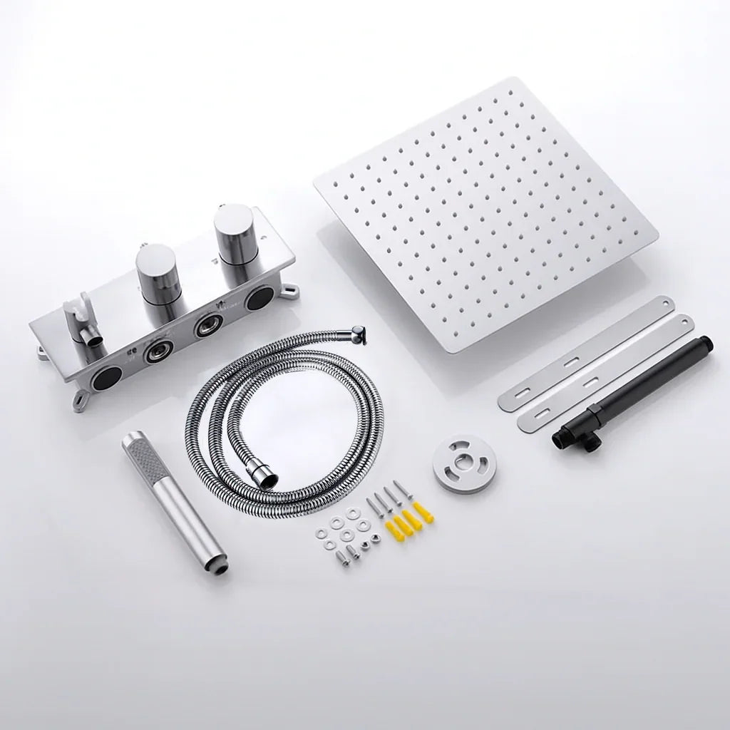 Colonne de douche encastrée chrome