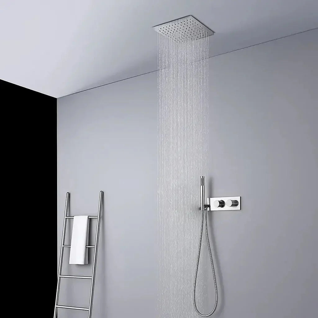 Colonne de douche encastrée chrome