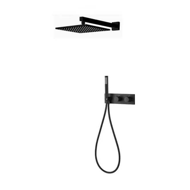 Colonne de douche encastrée noir mate