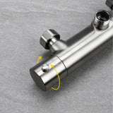 Colonne de douche thermostatique acier brossé