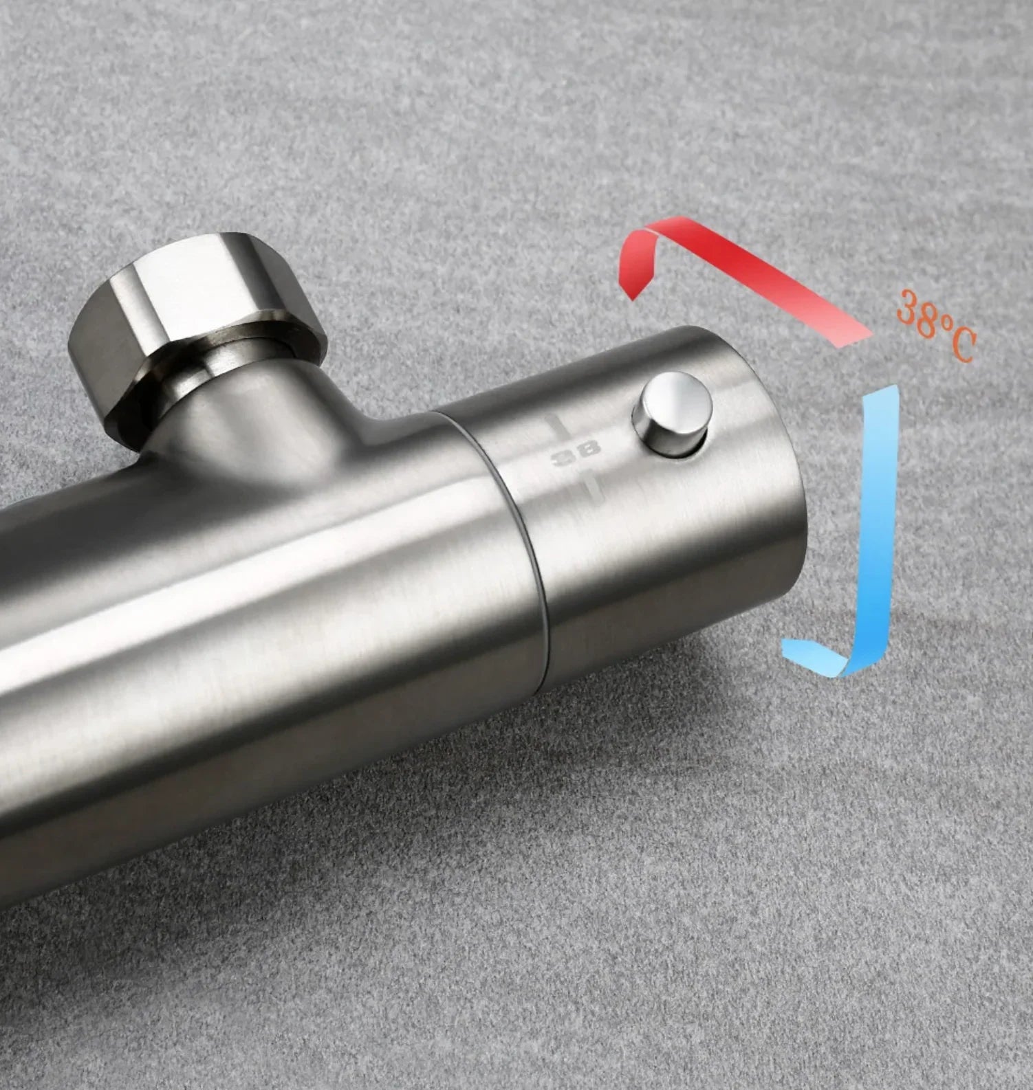 Colonne de douche thermostatique acier brossé