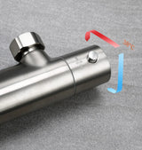 Colonne de douche thermostatique acier brossé