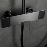 Colonne de douche et bain gris brossé