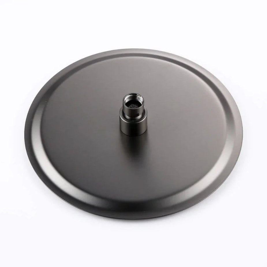 Colonne de bain encastrée gris brossé