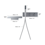 Colonne de douche et bain encastrée chrome