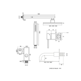 Ensemble de bain chrome