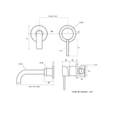 Mitigeur de lavabo encastré acier brossé