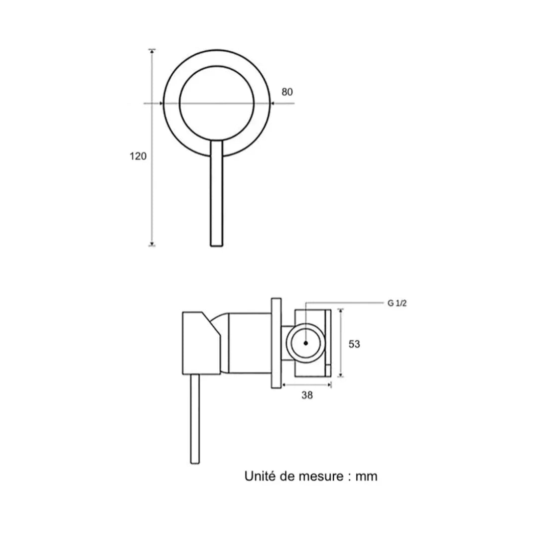 Douchette à main chromée
