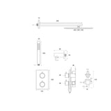 Colonne de douche encastrable chromé