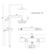 Colonne de douche thermostatique acier brossé