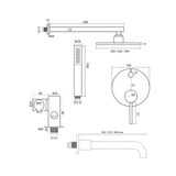 Ensemble de bain or rose brossé