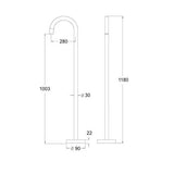 Ensemble de bain sur pieds or brossé