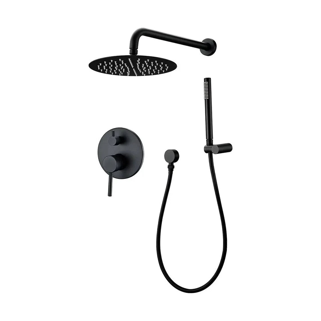 Colonne de douche encastrée noir mate