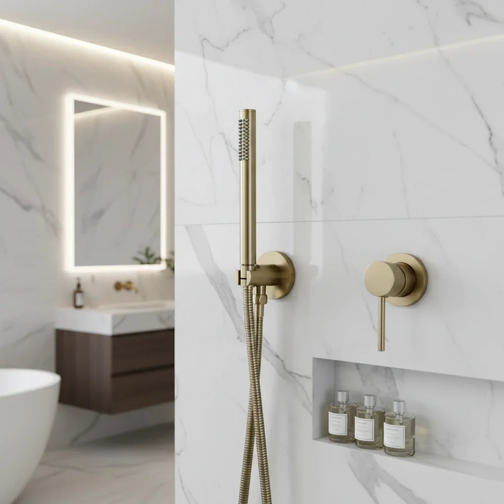 Douchette à main or brossé