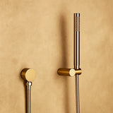 Colonne de douche encastrée or brossé