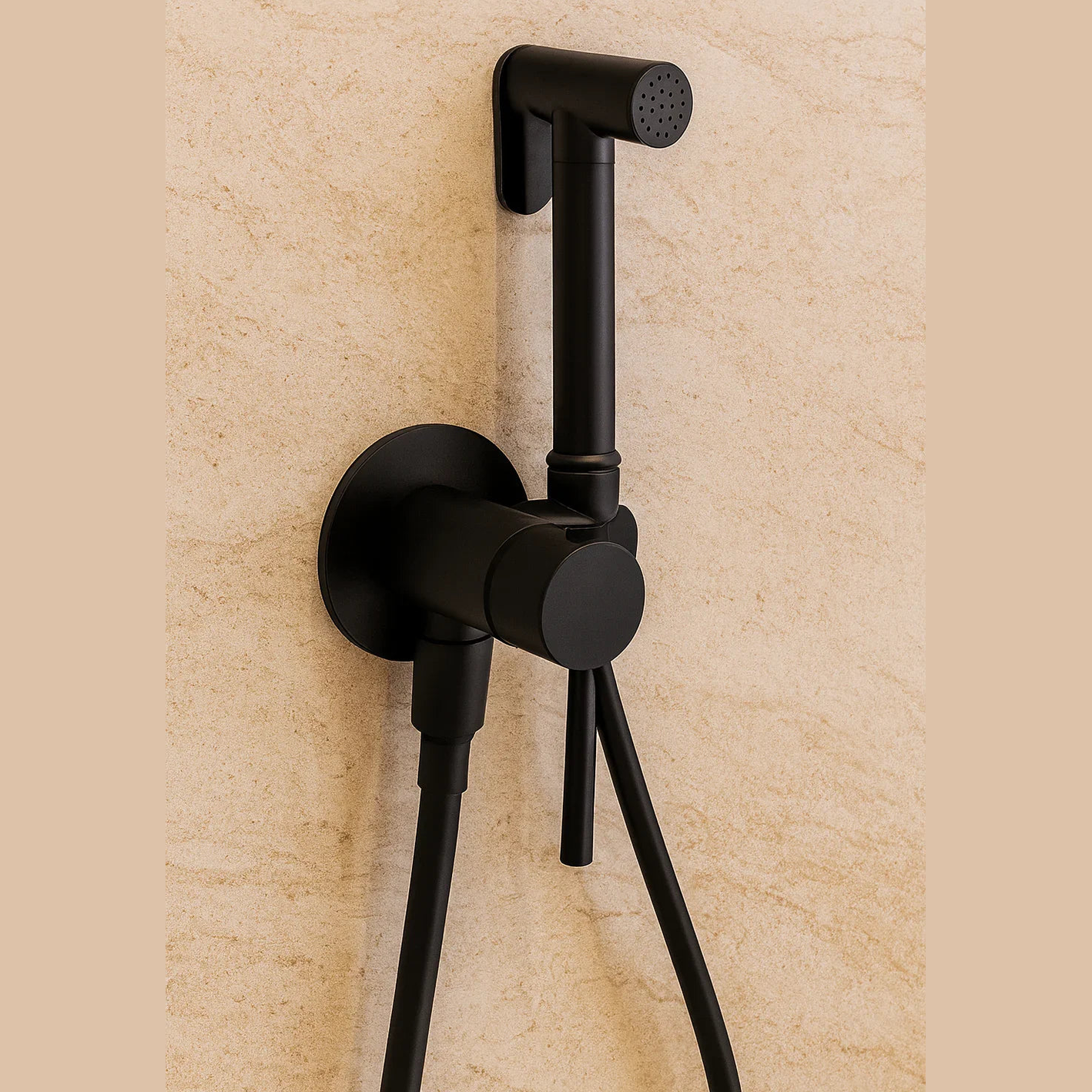 Douchette à main noir mate