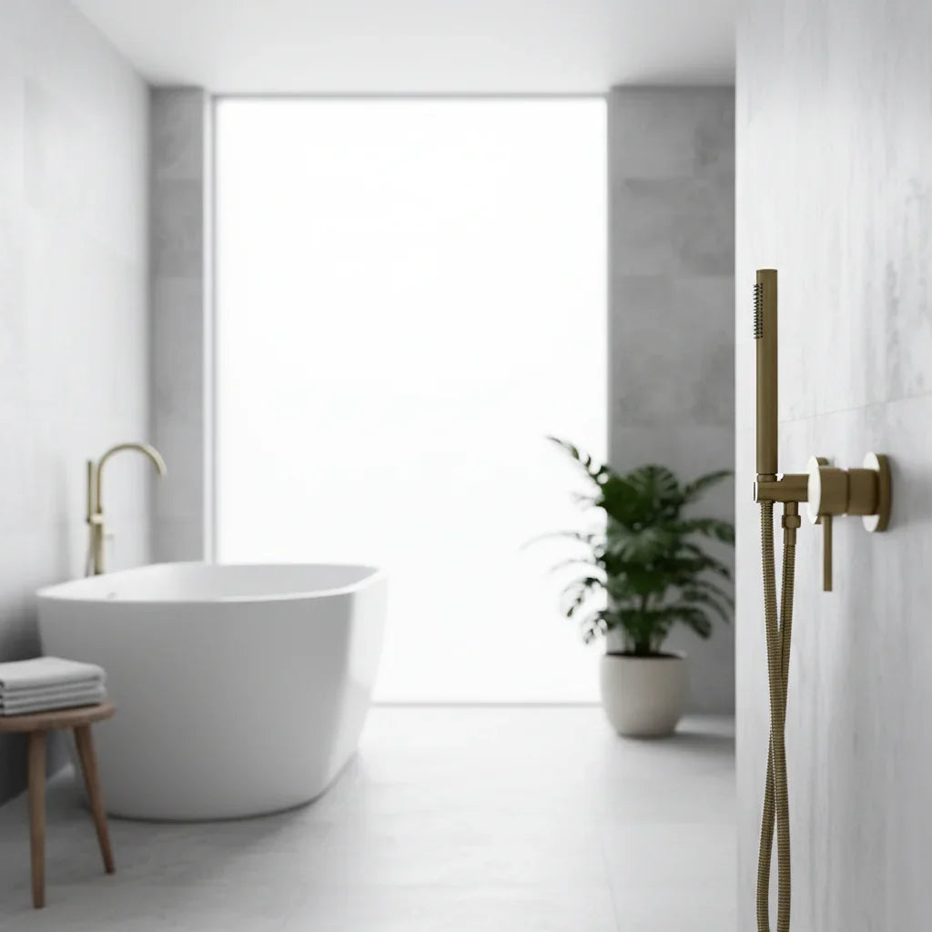 Douchette à main or brossé