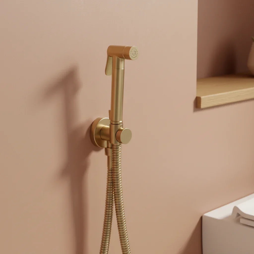 Douchette hygiénique or brossé