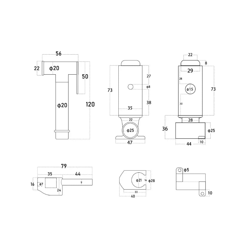 Douchette à main noir mate