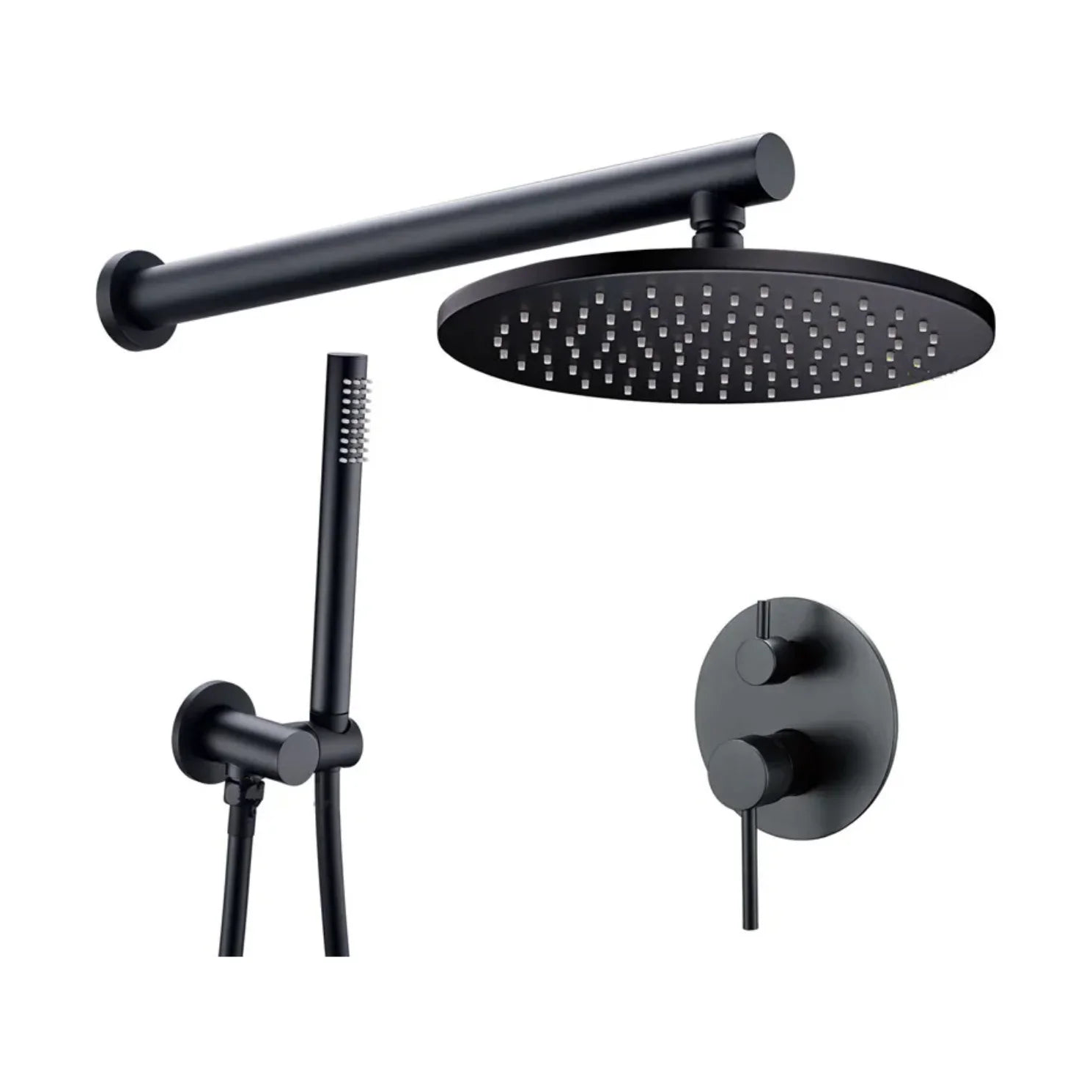 Colonne de douche encastrée noir mate