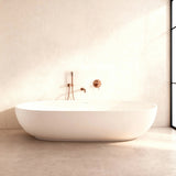 Ensemble de bain encastré or rose brossé