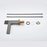 Mitigeur salle de bain gris brossé