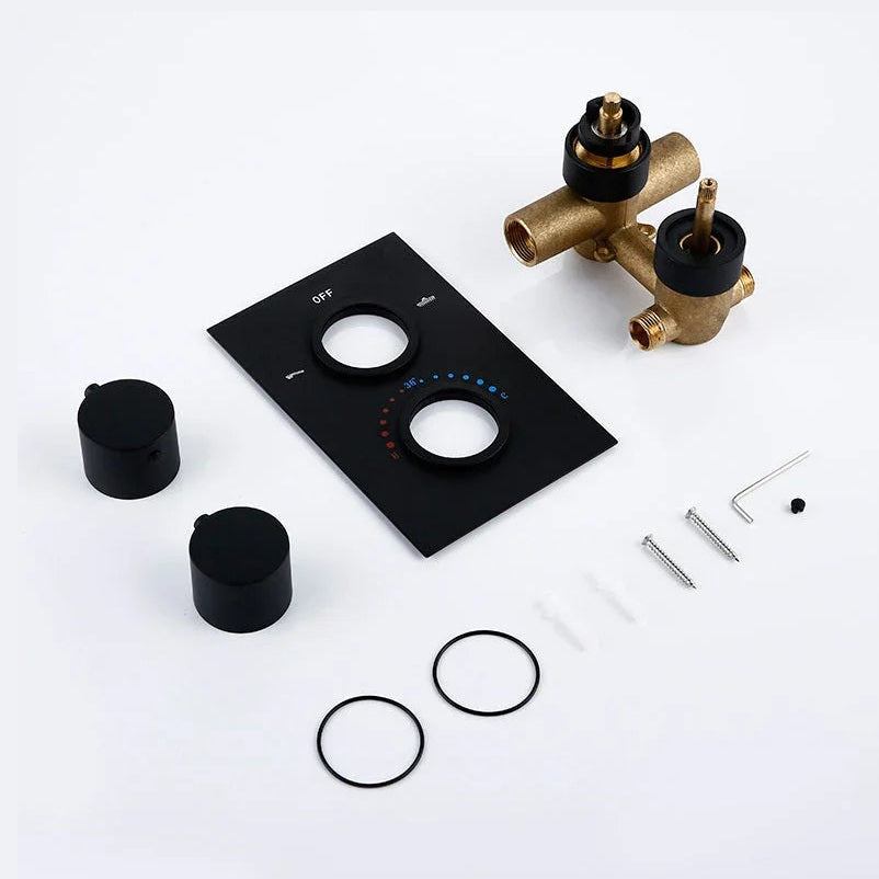 Colonne de douche encastré noir mat