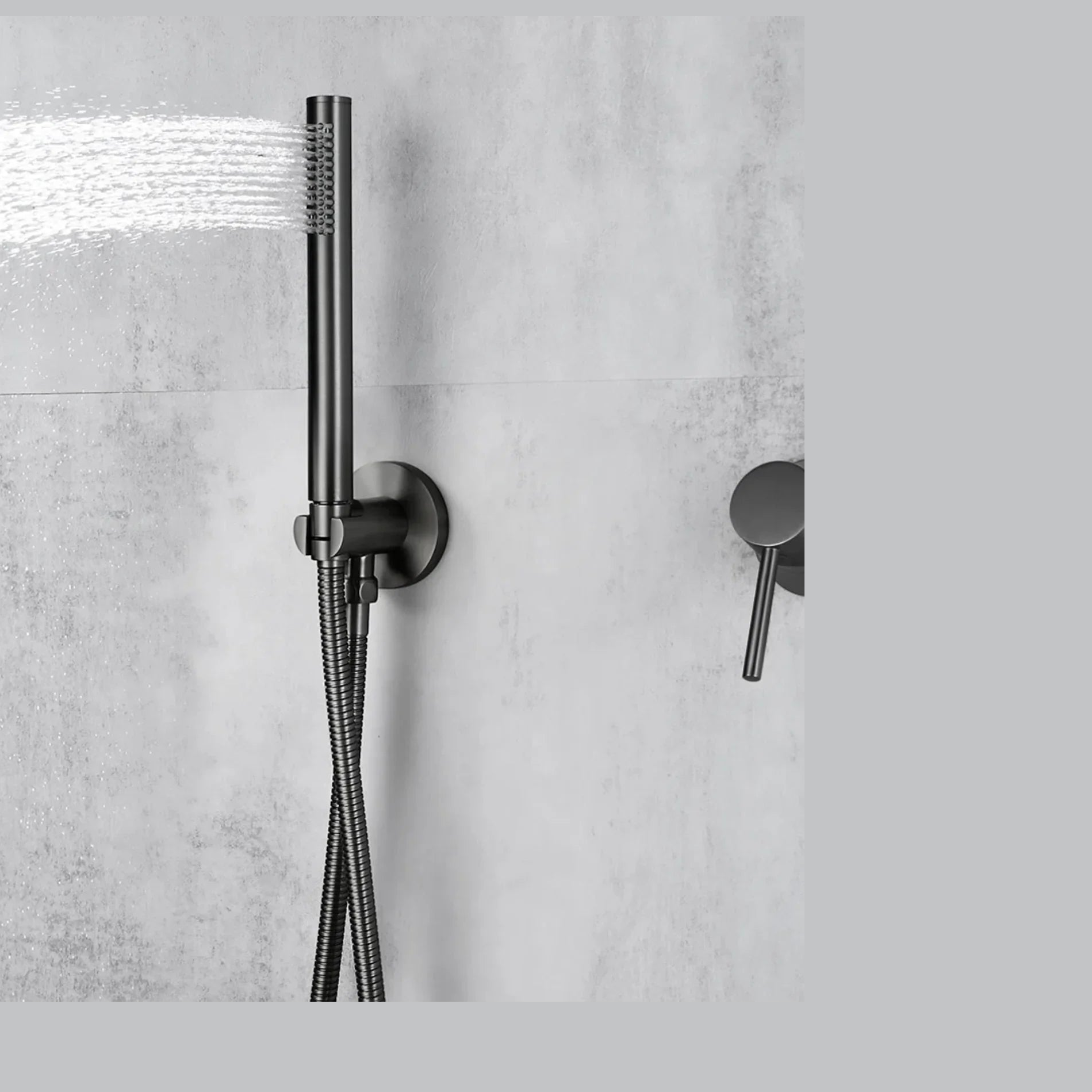 Douchette à main gris brossé