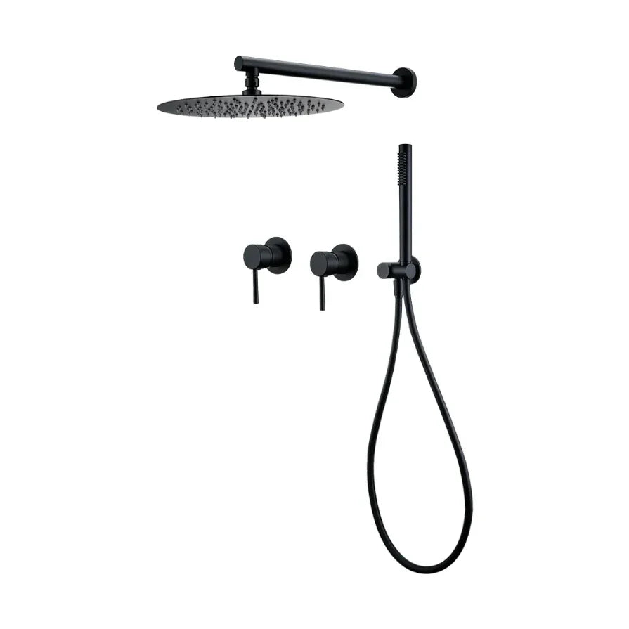 Colonne de douche encastré noir mat