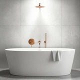 Kit de bain et douche encastré or rose brossé