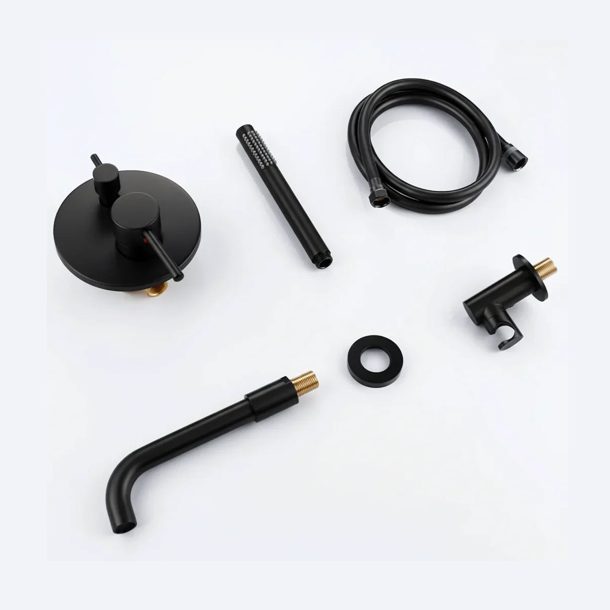 Colonne de bain encastré noir mate